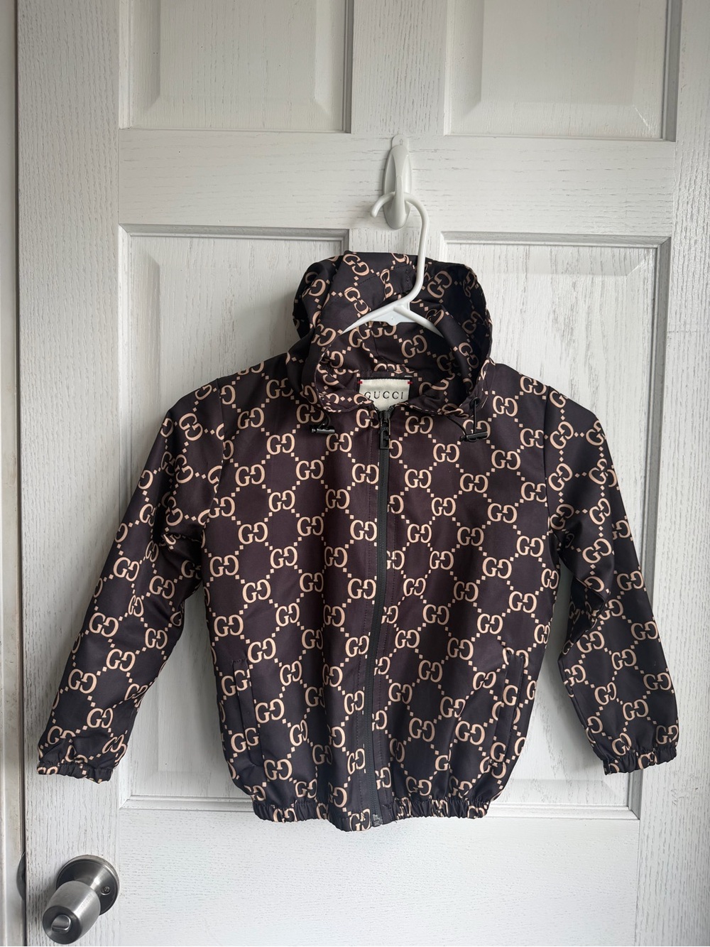GUCCI Monogram Hooded Windbreaker Jacket Kids Boys or Girls Size 4-6